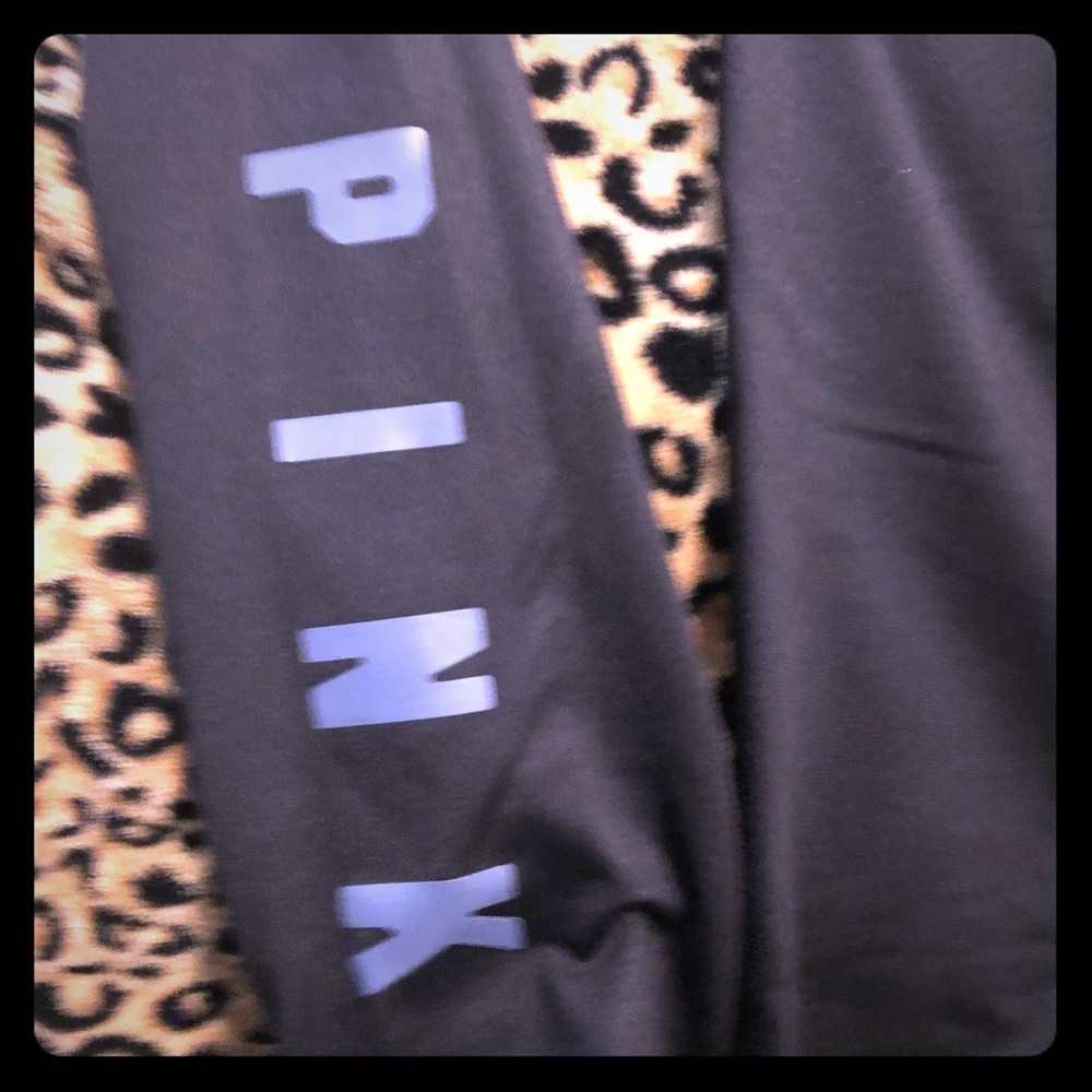 Victoria Secret Pink Leggings Black Large